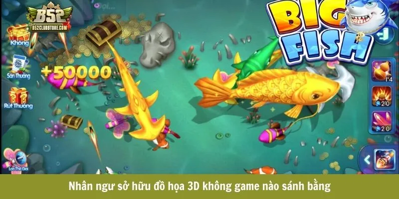 Bắn cá nhân ngư sở hữu đồ họa 3D không game nào sánh bằng Bắn cá nhân ngư sở hữu đồ họa 3D không game nào sánh bằng